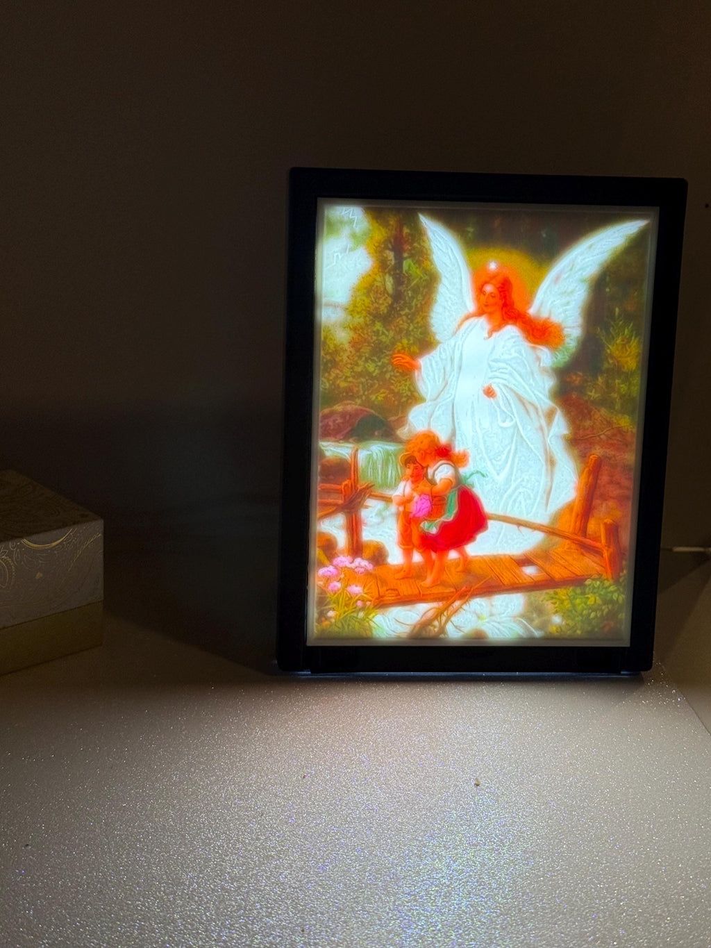 Guardian Angel Lithophane Lamp – 3D Printed Catholic Night Light