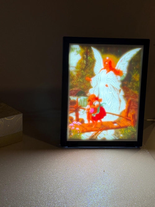 Guardian Angel Lithophane Lamp – 3D Printed Catholic Night Light
