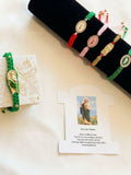 Handmade Saint Jude Bracelet Gift Set | 5 San Judas Tadeo Adjustable Bracelets | Catholic Gift | Prayer Card | Devotional Gift