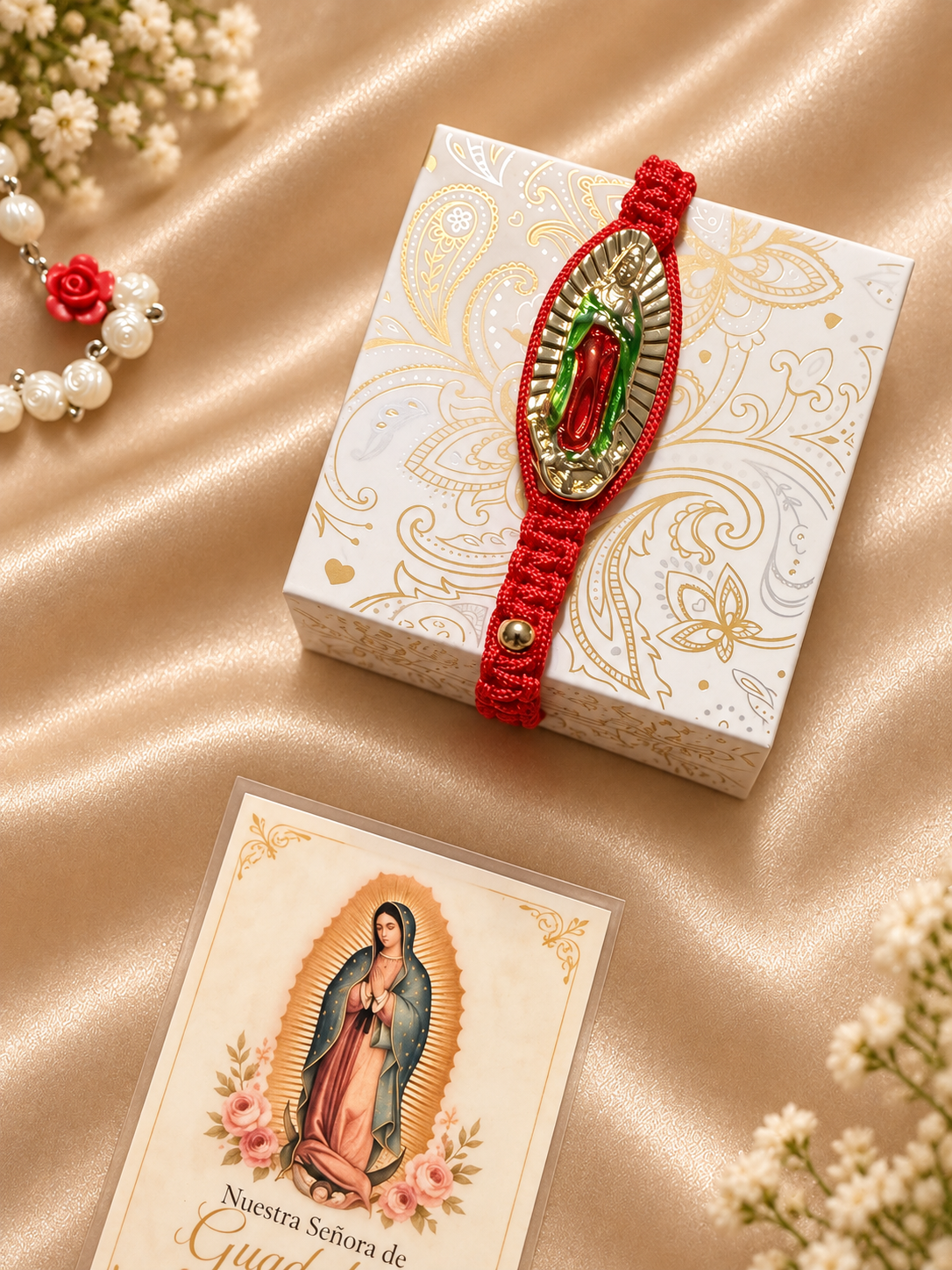 Handmade Virgen de Guadalupe Rosary & Bracelet Gift Set | Catholic Gift | Our Lady of Guadalupe Rosary | Prayer Beads | Religious Gift