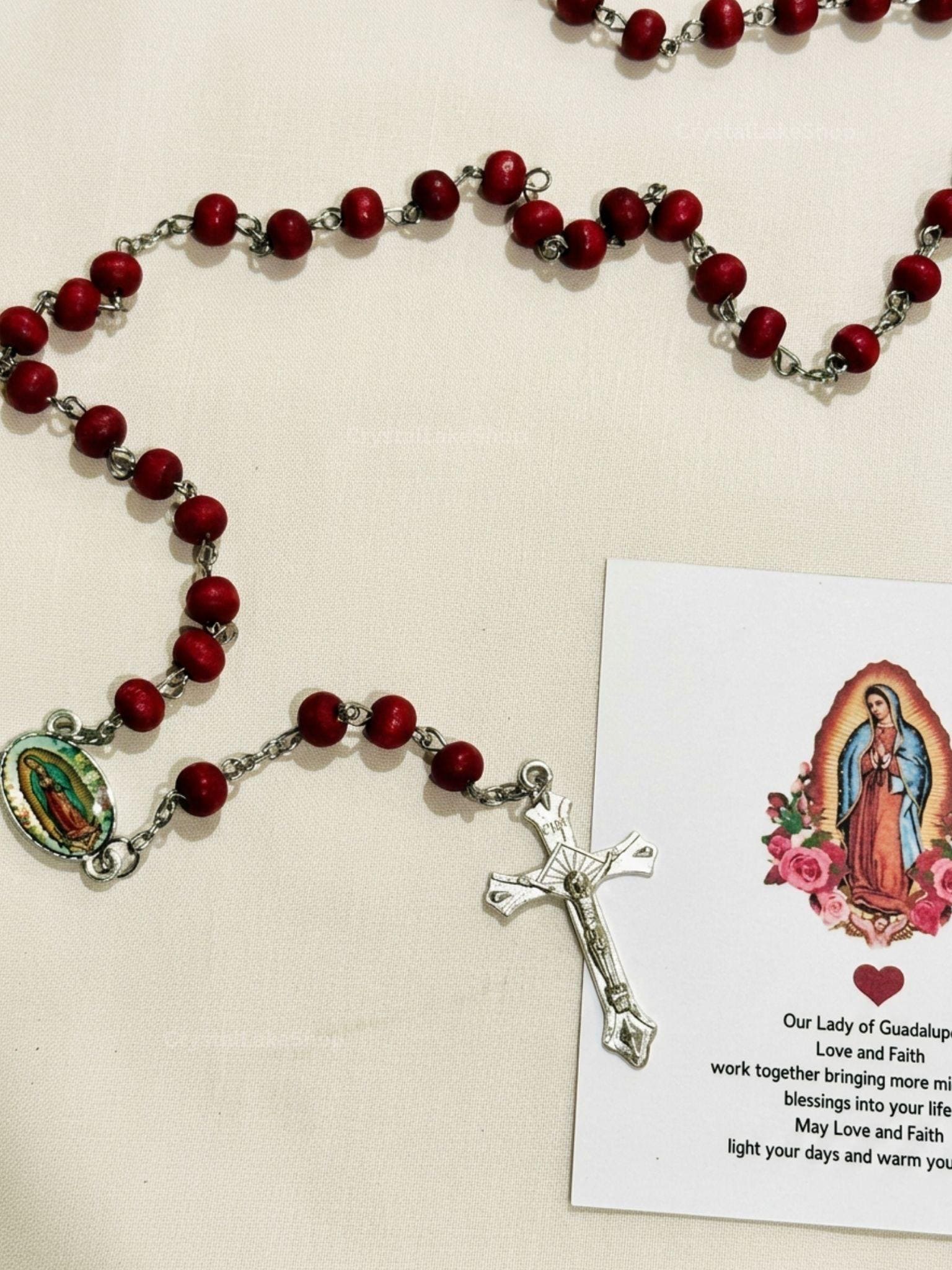 Virgen de Guadalupe- Rosario con aroma a rosas - Our Lady of Guadalupe Rosary- Roses scented