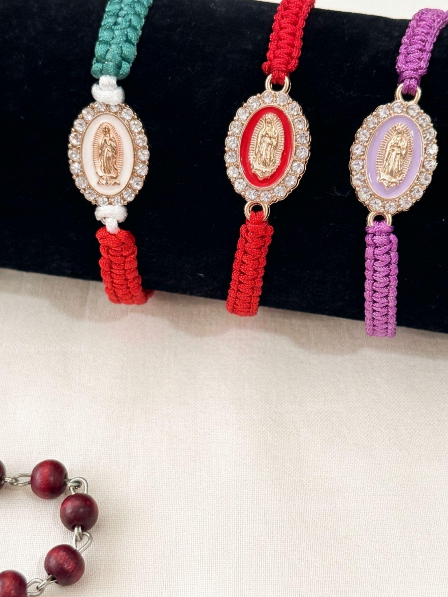 Our Lady of Guadalupe Gift Set, Rosary, Keychain, Bracelets, Catholic Devotional Jewelry