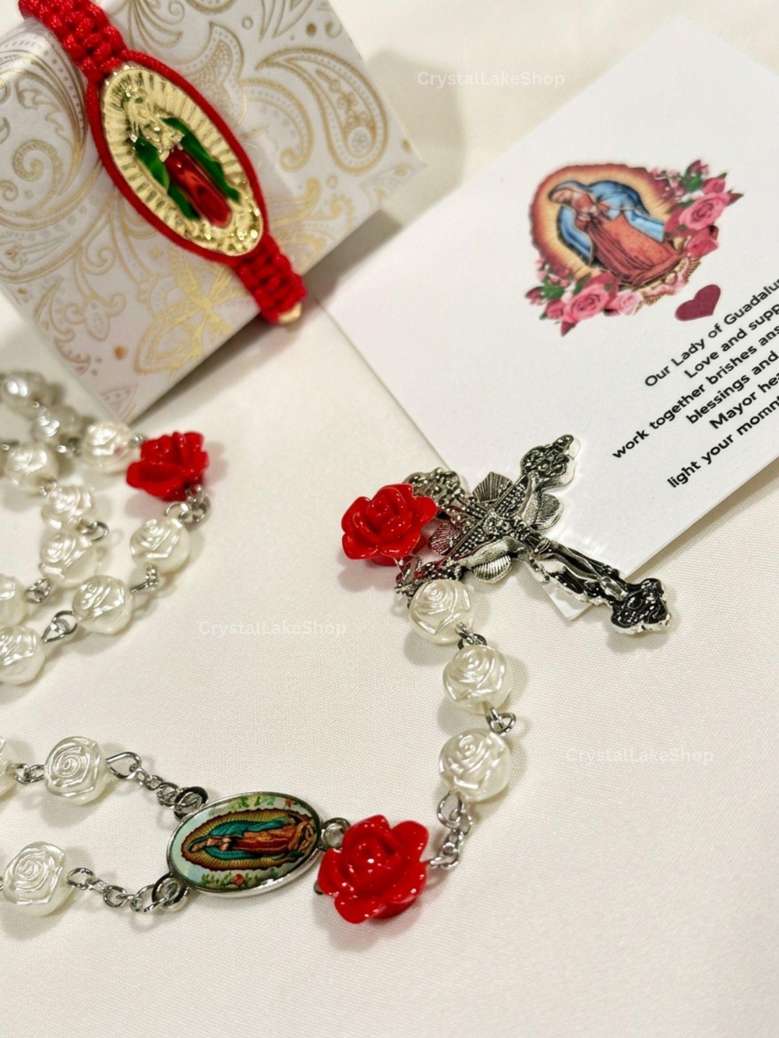 Handmade Virgen de Guadalupe Rosary & Bracelet Gift Set | Catholic Gift | Our Lady of Guadalupe Rosary | Prayer Beads | Religious Gift