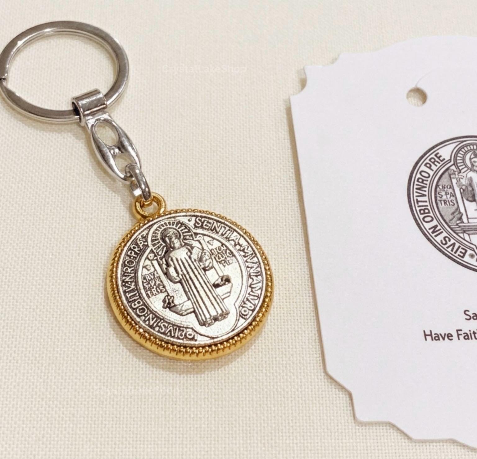 Saint Benedict Protection Bracelet Keychain Set – Catholic Faith Medals