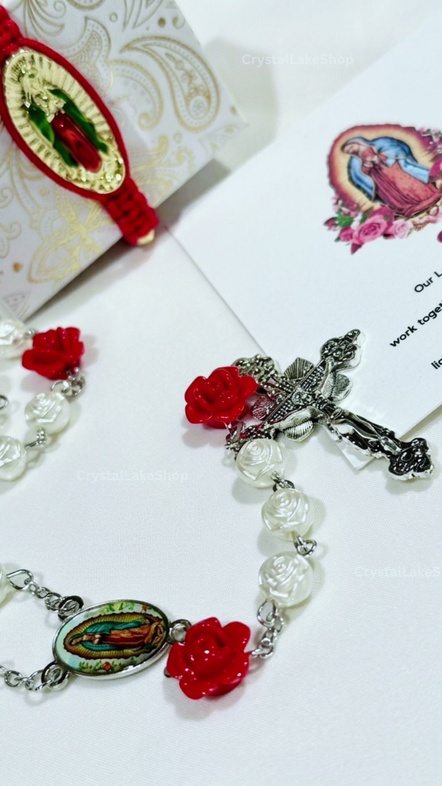 Handmade Virgen de Guadalupe Rosary & Bracelet Gift Set | Catholic Gift | Our Lady of Guadalupe Rosary | Prayer Beads | Religious Gift